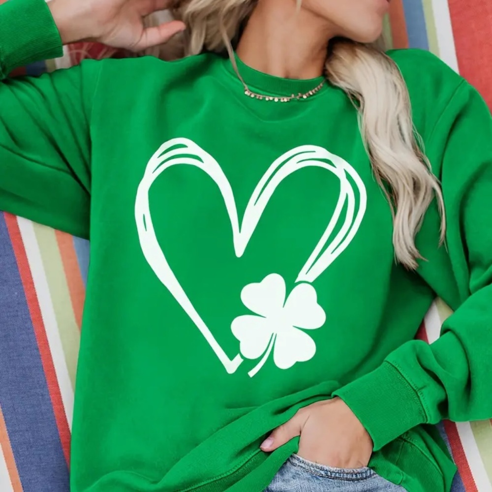 NEW St. Patricks Day Crewneck Sweatshirt S-5X